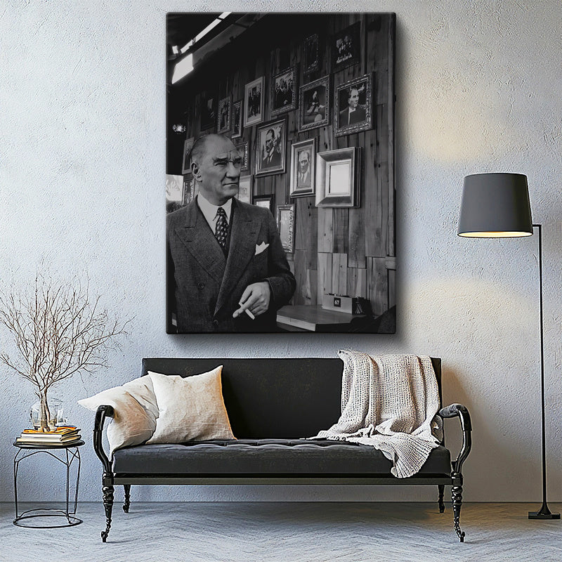 Dikey Kanvas Tablo Atatürk Sergi Alanı Tablolar Atatürk Tablosu Ev Ofis Duvar Dekoru