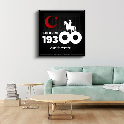 10 Kasım 1938 - Anma Günü Tasarım Kanvas Tablo