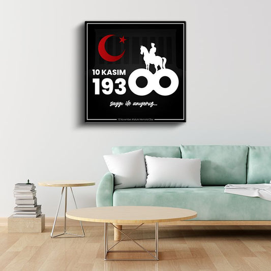 10 Kasım 1938 - Anma Günü Tasarım Kanvas Tablo