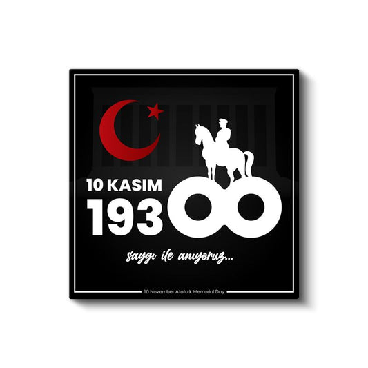 10 Kasım 1938 - Anma Günü Tasarım Kanvas Tablo