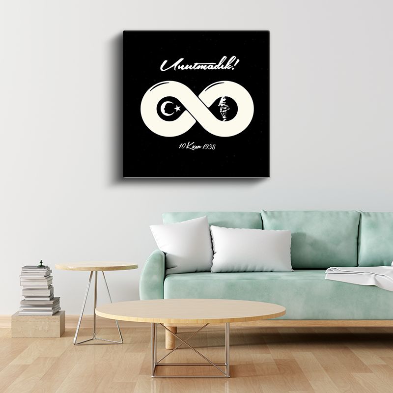 Unutmadık - Sonsuzluk Sembolü Tasarım Kanvas Tablo