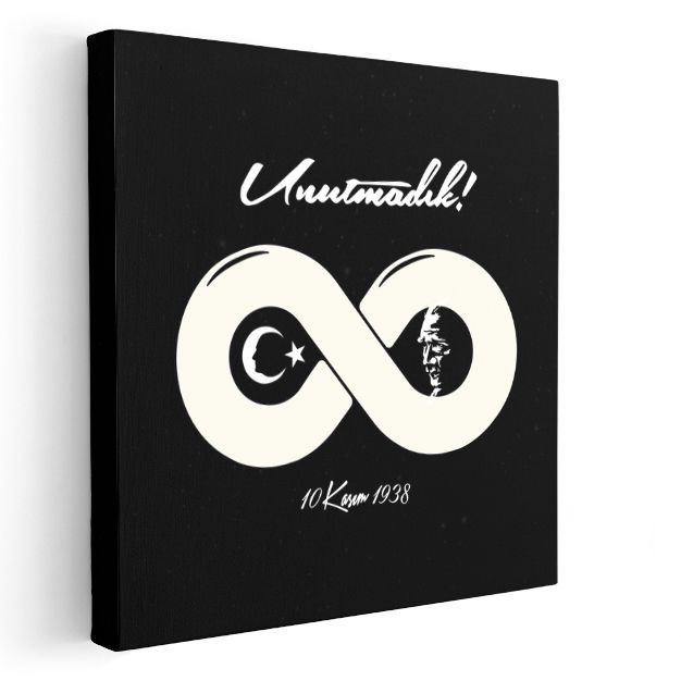Unutmadık - Sonsuzluk Sembolü Tasarım Kanvas Tablo