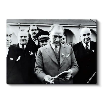 Devlet Adamları - Tarihi Belge Anı Kanvas Tablo