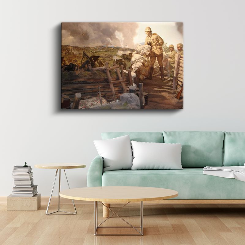 Dumlupınar Cephesi - Atatürk'ün Savaş Taktiği Kanvas Tablo