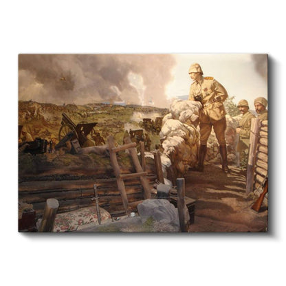 Dumlupınar Cephesi - Atatürk'ün Savaş Taktiği Kanvas Tablo