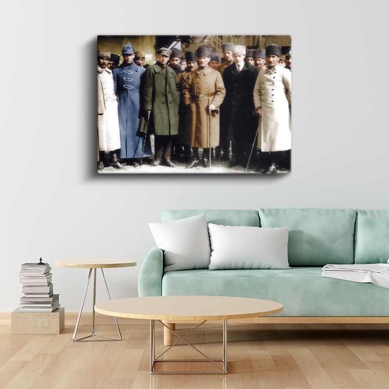 Atatürk ve Silah Arkadaşları - Milli Mücadele Kanvas Tablo