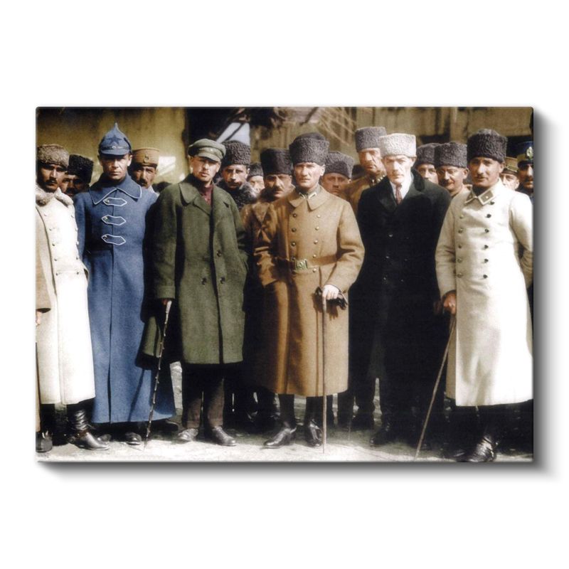 Atatürk ve Silah Arkadaşları - Milli Mücadele Kanvas Tablo