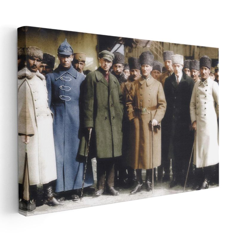 Atatürk ve Silah Arkadaşları - Milli Mücadele Kanvas Tablo