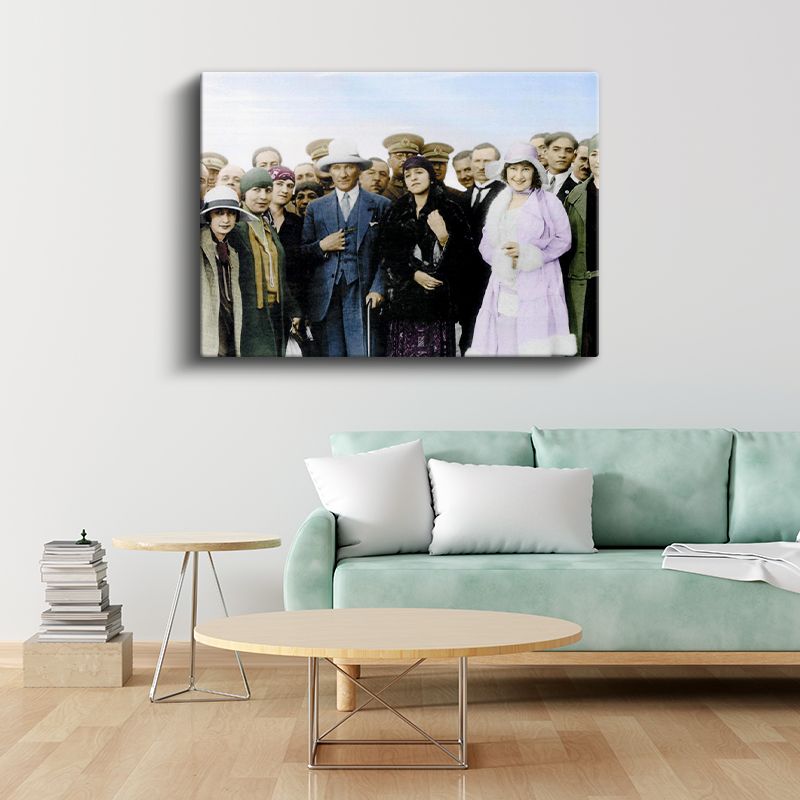 Atatürk ve Modern Türkiye - Sosyal Yaşamda Kanvas Tablo