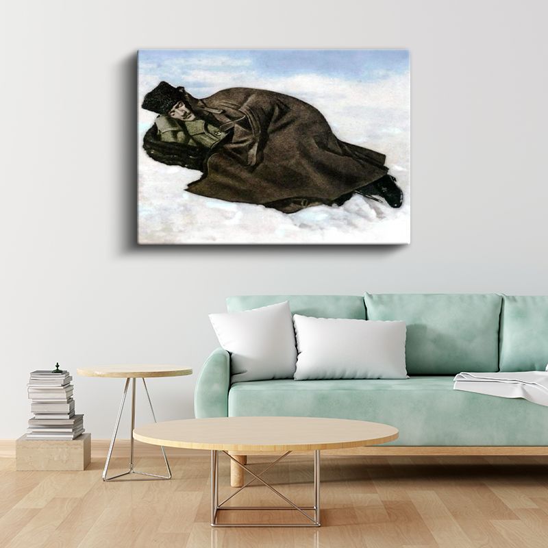 Atatürk ve Cephe Dinlenmesi - Kurtuluş Savaşında Kanvas Tablo