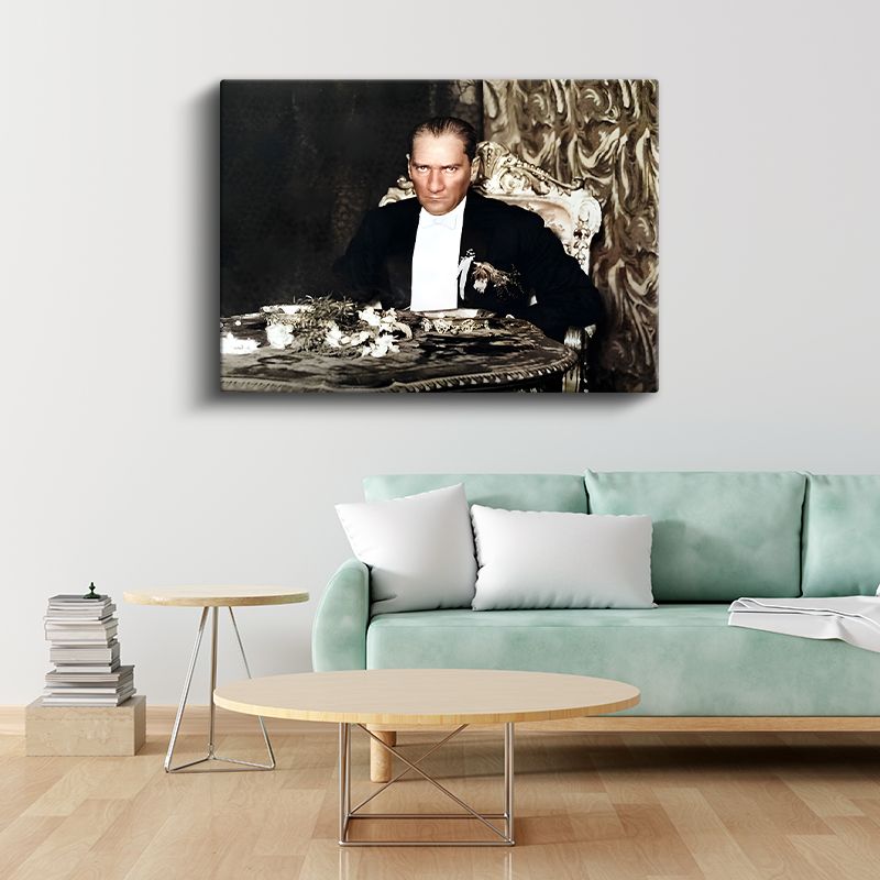 Atatürk ve Resmi Davet - Devlet Başkanlığında Kanvas Tablo