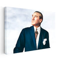 Yatay Kanvas Tablo Atatürk Bulutlu Fon Portre Atatürk Tablosu Ev Ofis Duvar Dekoru