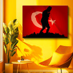 Yatay Kanvas Tablo Atatürk Kocatepe Grafik Silüet Atatürk Tablosu Ev Ofis Duvar Dekoru