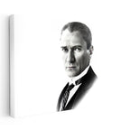 Yatay Kanvas Tablo Atatürk Keskin Bakışlı Portre Atatürk Tablosu Ev Ofis Duvar Dekoru