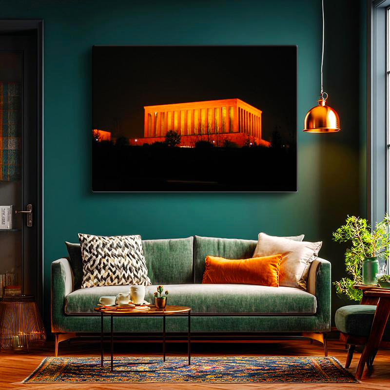 Yatay Kanvas Tablo Anıtkabir Dış Mimari Atatürk Tablosu Ev Ofis Duvar Dekoru