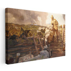 Yatay Kanvas Tablo Atatürk Cephe Dürbünü Atatürk Tablosu Ev Ofis Duvar Dekoru