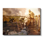 Yatay Kanvas Tablo Atatürk Cephe Dürbünü Atatürk Tablosu Ev Ofis Duvar Dekoru