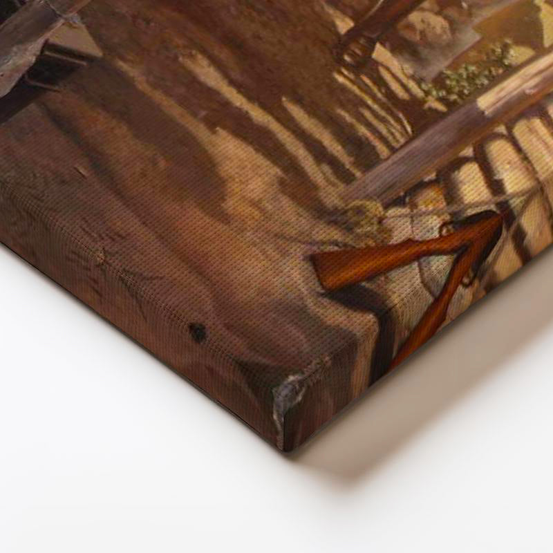 Yatay Kanvas Tablo Atatürk Cephe Dürbünü Atatürk Tablosu Ev Ofis Duvar Dekoru