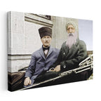 Yatay Kanvas Tablo Atatürk Ve Şeyh Sünusi Atatürk Tablosu Ev Ofis Duvar Dekoru