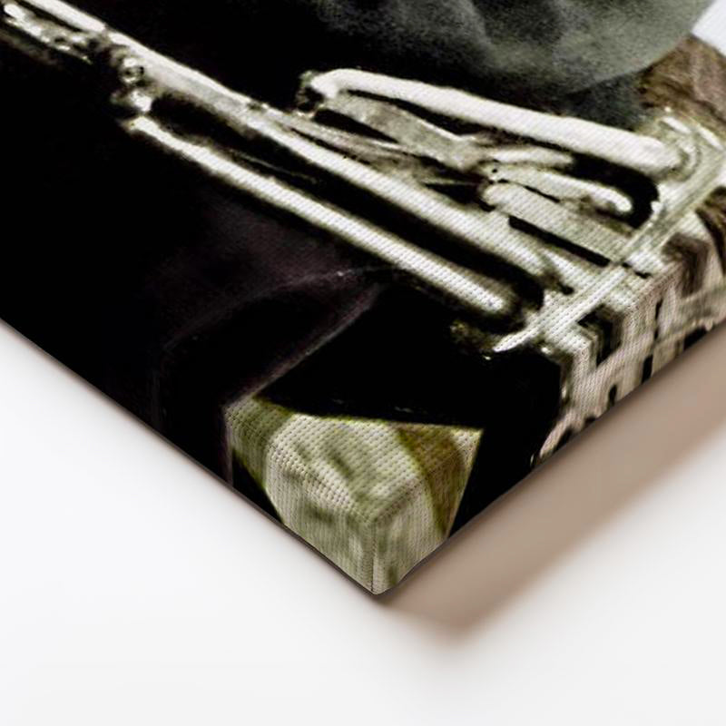 Yatay Kanvas Tablo Atatürk Ve Şeyh Sünusi Atatürk Tablosu Ev Ofis Duvar Dekoru