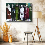 Yatay Kanvas Tablo Atatürk Resmi Karşılama Atatürk Tablosu Ev Ofis Duvar Dekoru