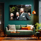 Yatay Kanvas Tablo Atatürk Renkli Yan Profil Atatürk Tablosu Ev Ofis Duvar Dekoru