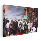 Yatay Kanvas Tablo Atatürk Kalabalık Merdiven İnişi Atatürk Tablosu Ev Ofis Duvar Dekoru