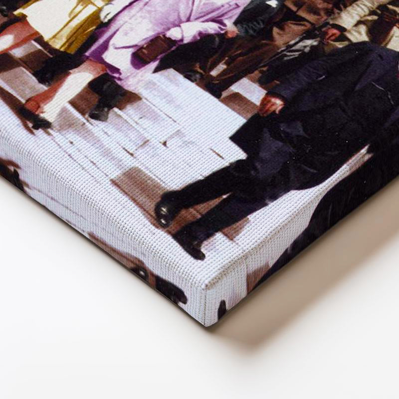 Yatay Kanvas Tablo Atatürk Kalabalık Merdiven İnişi Atatürk Tablosu Ev Ofis Duvar Dekoru