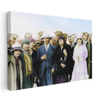 Yatay Kanvas Tablo Atatürk Beyaz Şapkalı Duruş Atatürk Tablosu Ev Ofis Duvar Dekoru