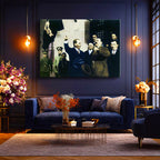 Yatay Kanvas Tablo Atatürk Coşkulu Selamlaşma Atatürk Tablosu Ev Ofis Duvar Dekoru