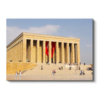 Yatay Kanvas Tablo Anıtkabir Kırmızı Bayrak Atatürk Tablosu Ev Ofis Duvar Dekoru