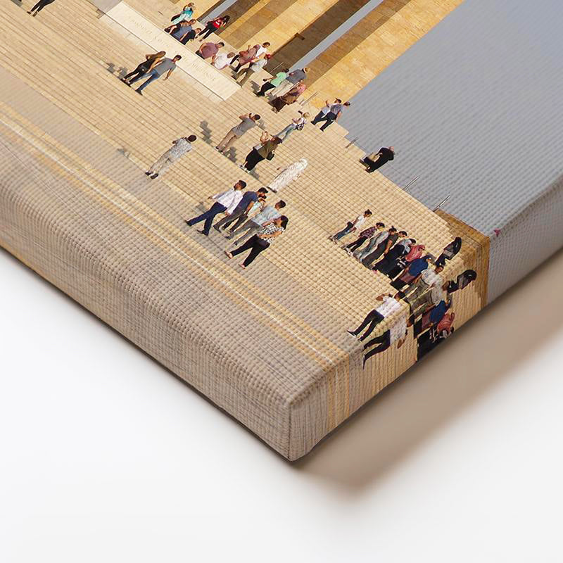 Yatay Kanvas Tablo Anıtkabir Kırmızı Bayrak Atatürk Tablosu Ev Ofis Duvar Dekoru