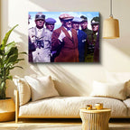 Yatay Kanvas Tablo Atatürk Gözlüklü Ve Kasketli Atatürk Tablosu Ev Ofis Duvar Dekoru