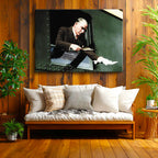 Yatay Kanvas Tablo Atatürk Tren Penceresi Atatürk Tablosu Ev Ofis Duvar Dekoru