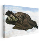 Yatay Kanvas Tablo Atatürk Karlar Üzerinde İstirahat Atatürk Tablosu Ev Ofis Duvar Dekoru