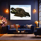 Yatay Kanvas Tablo Atatürk Karlar Üzerinde İstirahat Atatürk Tablosu Ev Ofis Duvar Dekoru