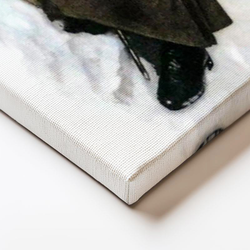 Yatay Kanvas Tablo Atatürk Karlar Üzerinde İstirahat Atatürk Tablosu Ev Ofis Duvar Dekoru