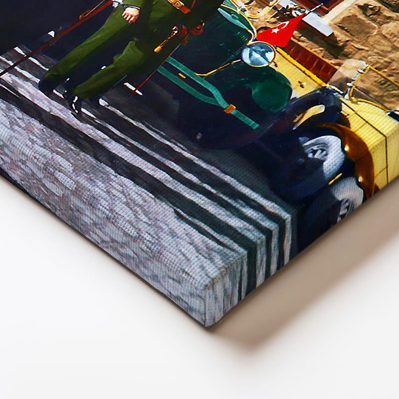 Yatay Kanvas Tablo Atatürk Ve Heyet Meclis Çıkışı Atatürk Tablosu Ev Ofis Duvar Dekoru