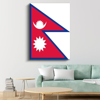Nepal Bayrağı - Kanvas Tablo