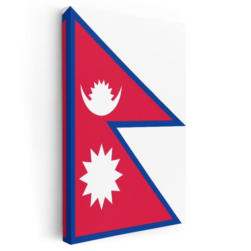 Nepal Bayrağı - Kanvas Tablo