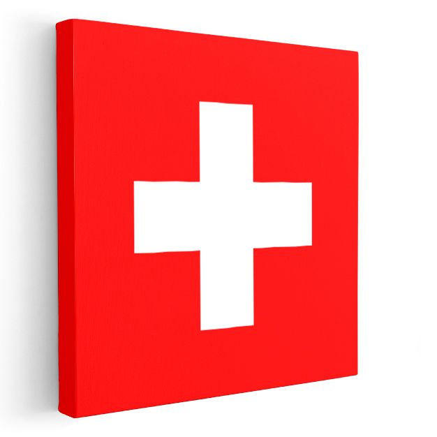 İsviçre Bayrağı - Kanvas Tablo