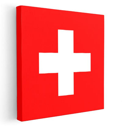 İsviçre Bayrağı - Kanvas Tablo