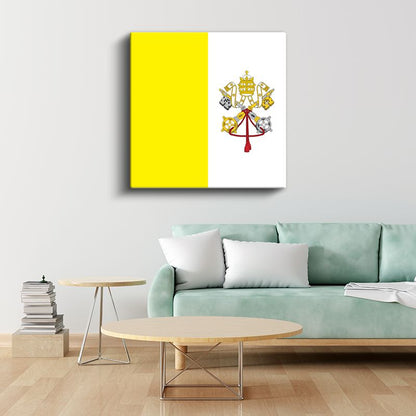 Vatikan Bayrağı - Kanvas Tablo
