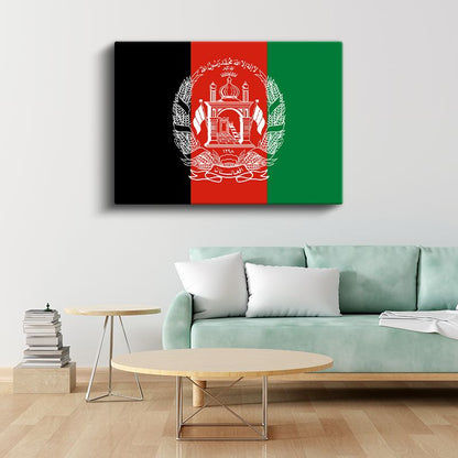 Afganistan Bayrağı - Kanvas Tablo