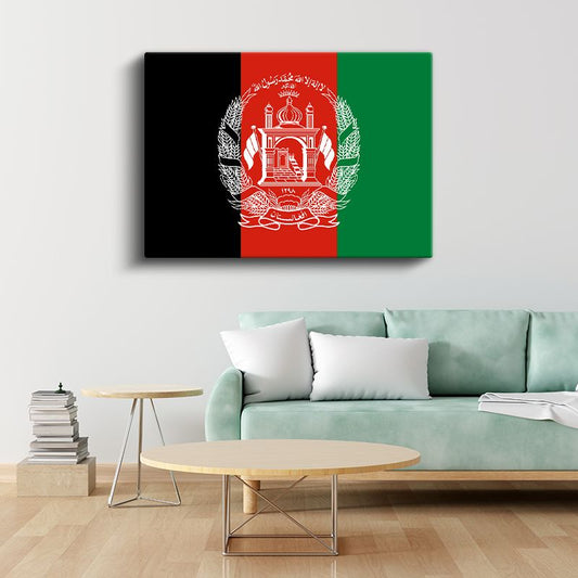 Afganistan Bayrağı - Kanvas Tablo