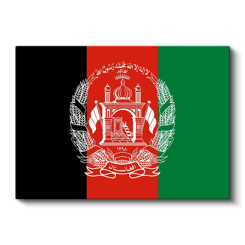 Afganistan Bayrağı - Kanvas Tablo