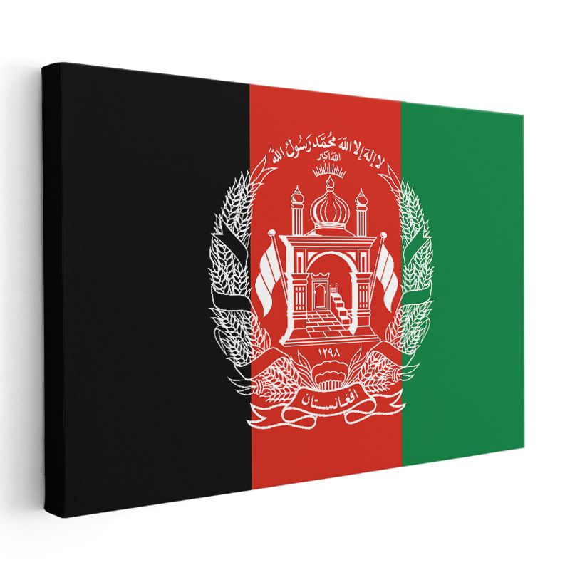 Afganistan Bayrağı - Kanvas Tablo