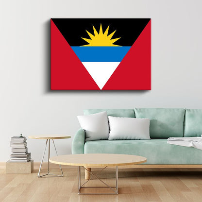 Antigua ve Barbuda Bayrağı - Kanvas Tablo