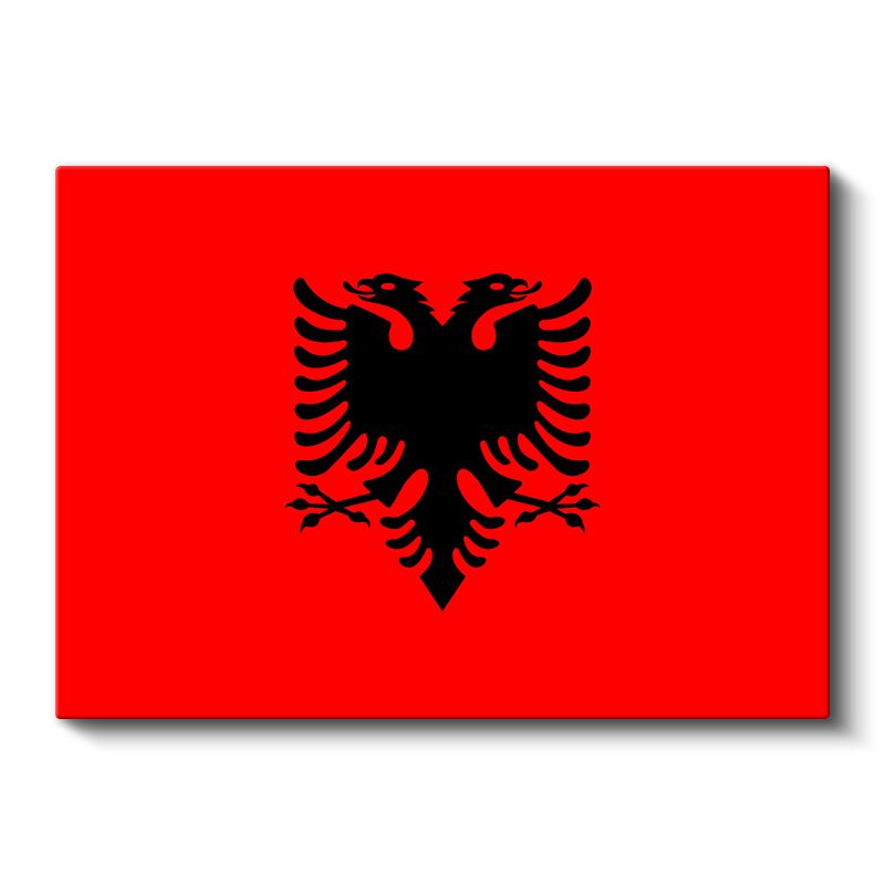 Arnavutluk Bayrağı - Kanvas Tablo