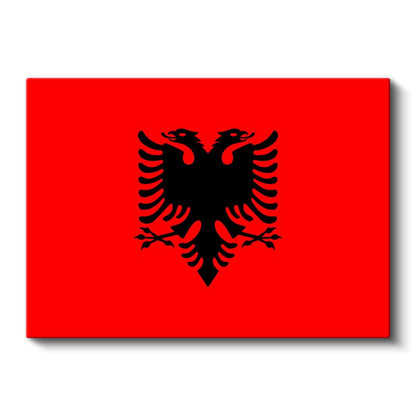 Arnavutluk Bayrağı - Kanvas Tablo